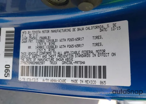 2016 Toyota Tacoma Trd Sport z USA, uszkodzony, nr VIN 3TMBZ5DN8GM002507